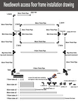 Needlework Floor Frame, Adjustable Cross Stitch Craft Stand, Standing Embroidery Lap Table, for Art Craft Sewing Holder JDH