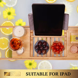 Bamboo Bathtub Caddy Tray for Luxury Bath, Expandable Bath Tray for Tub with Book and Wine Holder- Gift Idea for Loved Ones Unibambou