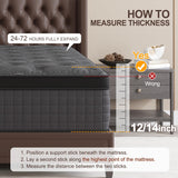 Duchessz King Mattress, 10 Inch Hybrid Mattresses Black with Gel Memory Foam and Individually Pocket Innerspring Euro Top Medium Firm for Motion Isolation, Edge Support, 100 Night Trial Duchessz