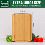 Homaxy Extra Large Bamboo Cutting Boards for Kitchen, 18x12.5" Wood XL Cutting Board with Juice Groove, Butcher Block Wooden Chopping Board for Kitchen, Meat, Cheese, Fruit & Vegetables - Pre Oiled Homaxy