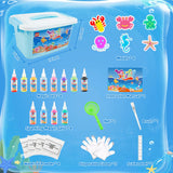QANIY Magic Water Elf Toy Kit, Crafts for Kids Ages 4-8, Aqua Fairy, Magic Water Elf, Magic Water Gel Kit with 12 Magic Gels and 6 Molds, DIY Squishy Maker Set, Kids Crafts Ages 4-8 QANIY
