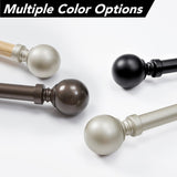 Deconovo 48-84 Inch Heavy Duty Curtain Rods, 1 Inch Diameter Splicing Curtain Rods for Windows, Decorative Grey and Wood Curtain Rods with Round Ball Finals Deconovo