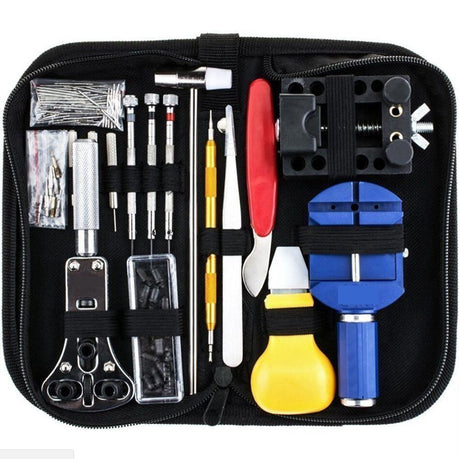 147 PCs Watch Repair Tool Kit Set Professional Spring Bar Tool Set Watch Link Pin Tool Back Opener Remover Watch Maintance Kits with Carrying Case & Hammer JDYYICZ