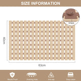 Yolife Non Slip Bath Mat Quick Drain Shower Floor Mat Colorful Bathtub Mat Slatted Duckboard Design with Suction Cups (C-Brown, 24.8 x 15.75 inches) Yolife