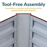 Sunnydaze 11.75" H Raised Metal Garden Bed - Galvanized Raised Garden Bed Outdoor for Vegetables and Flowers - Woodgrain - 4' x 3' Rectangle Sunnydaze