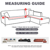 LA MEACK Sectional Couch Covers 2-Piece Softness L Shaped Sofa Cover Super Stretch L-Type Couch Slipcover with 2Pcs Pillowcases Sofa Slipcover 3 Seater + 3 Seater Furniture Protector (Dark Grey) LA MEACK