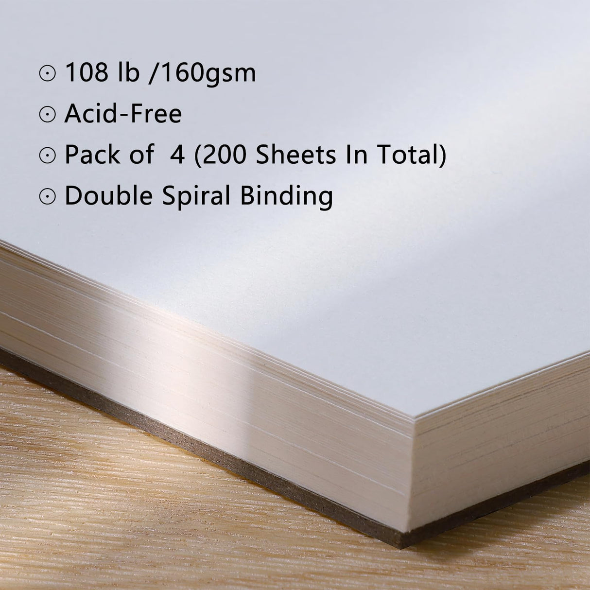 4 Pack Mixed Media Sketchbook, 5.5x8.5 inches Drawing Paper Sketch Book, 98lb/160gsm Heavyweight Spiral Bound Sketch Pads, Suitable for Wet and Dry Media, Drawing, Painting, Sketching(200 Sheets) Prudiut