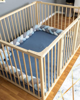 Montessori Floor Bed Twin Size 39x75" / Height 38.58'' | Pine Tree Toddler Bed Frame, Wood Bed Frame | Gift For Kids Room Decor Special Bed (Twin) Generic