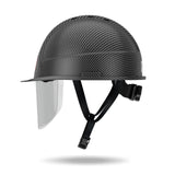 DS-SMAAT Hi-Viz Reflective Safety Hard Hat with Visor,Vented Protection Construction Hard Hat,4-Point Ratchet Suspension ABS Helmet with Glass for Industry Use, ANSI Z89.1&OSHA Approved Safety Helmet DS-SMAAT