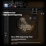 SCULPFUN iCube Pro Max 10W Mini Laser Engraver, High Speed Portable Laser Engraver and Cutter Machine with Smoke Filter and Temperature Alarm for Wood, Metal, Acrylic, Leather SCULPFUN