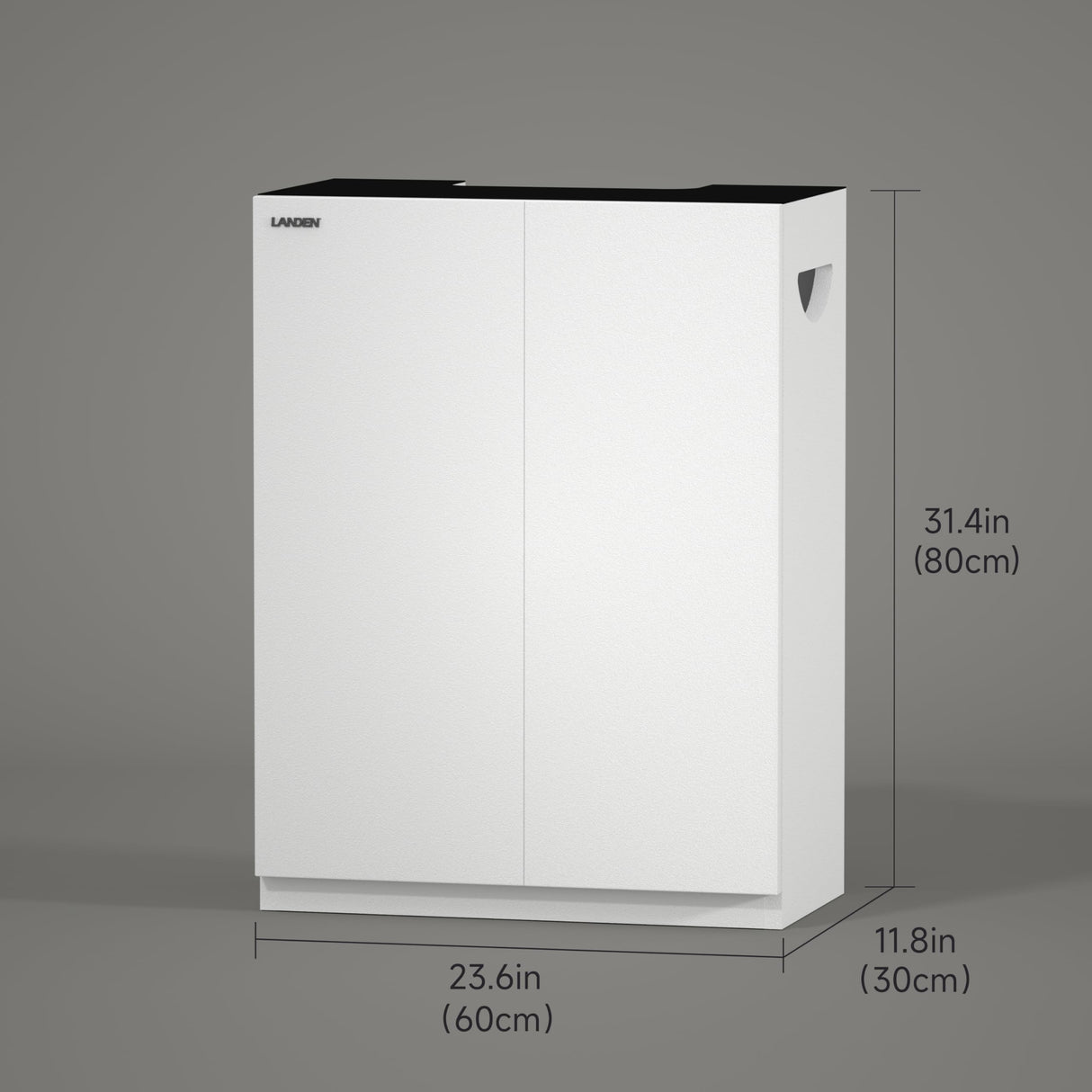 LANDEN Aquarium Wooden Stand and Cabinet Fish Reptile Sea Salt Water Tank Stand, Nano Foam Leveling Mat Included, W23.6xD11.8xH31.49 in, Matte White Painted (Stand Only) LANDEN