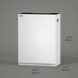 LANDEN Aquarium Wooden Stand and Cabinet Fish Reptile Sea Salt Water Tank Stand, Nano Foam Leveling Mat Included, W23.6xD11.8xH31.49 in, Matte White Painted (Stand Only) LANDEN