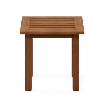 Furinno FG18506 Tioman Hardwood Patio Furniture Outdoor End Table, Natural - WoodArtSupply