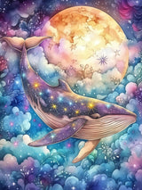 BYGFHLYW 5D Diamond Art Kits for Adults Beginner, Animals Whale Adult Diamond Painting Kits, DIY Full Drill Round Paint by Diamonds Diamond Dot for Home Wall Decor 12x16inch BYGFHLYW