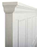 OSP Home Furnishings Farmhouse Basics Queen Headboard Only, Rustic White Finish OSP Home Furnishings