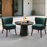 GarveeHome Modern Wingback Living Room Chair,Armless Lounge Chair with Wood Legs Upholstered Makeup Vanity Tufted Side Chair Fabric Comfy with Decor Back for Living Room Bedroom Patio GarveeHome