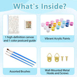 Mnsdiyrs Tree of Life Paint by Numbers Kit for Adults, Paint by Numbers for Adults Tree, Acrylic Painting by Numbers Kits Canvas for Gift Home Wall Decor 16x20 Inch Mnsdiyrs