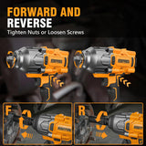 ALLOYPOWER Cordless Brushless Impact Wrench, 1475 ft-lbs (2000N.m), 1/2 High Torque power impact gun, 3-Mode Speed, 4000mAh Battery, 3 Sockets, Electric Impact Wrench Set for Car Tire Truck RV Mower ALLOY POWER