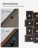 SONGMICS Collage Picture Frames, 4x6 for Wall Decor Set of 12, Multi Family Photo for Gallery Decor, Hanging Display, Assembly Required, Rustic Brown SONGMICS