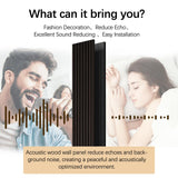 ARMURO 3D Wall Panels for Wall Decor, Fluted Wall Panels, Natural Smoked Wood Veneer Acoustic Wall Panels 2 Pack - 12.6" W x 94.5" L ARMURO