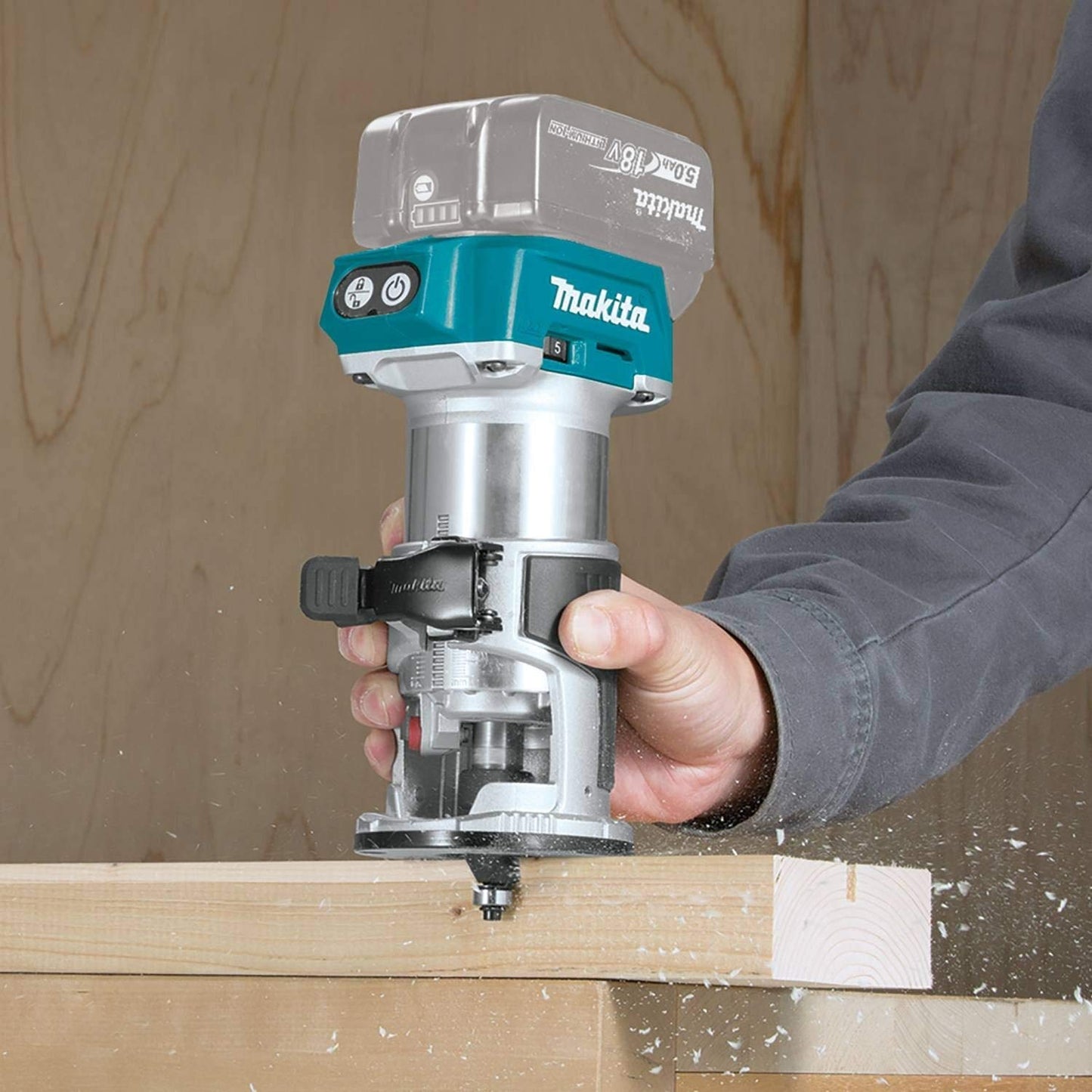 Makita XTR01Z-R 18V LXT Lithium-Ion 1/4 in. Cordless Compact Router (Tool Only) (Renewed) - WoodArtSupply