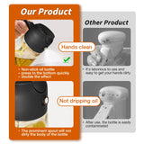 YARRAMATE Oil Sprayer for Cooking, 2 in 1 Olive Oil Dispenser Bottle for Kitchen, 16oz/470ml Premium Glass Oil Bottle, Food-grade Oil Mister for Air Fryer, Salad, Frying, BBQ (Black) YARRAMATE