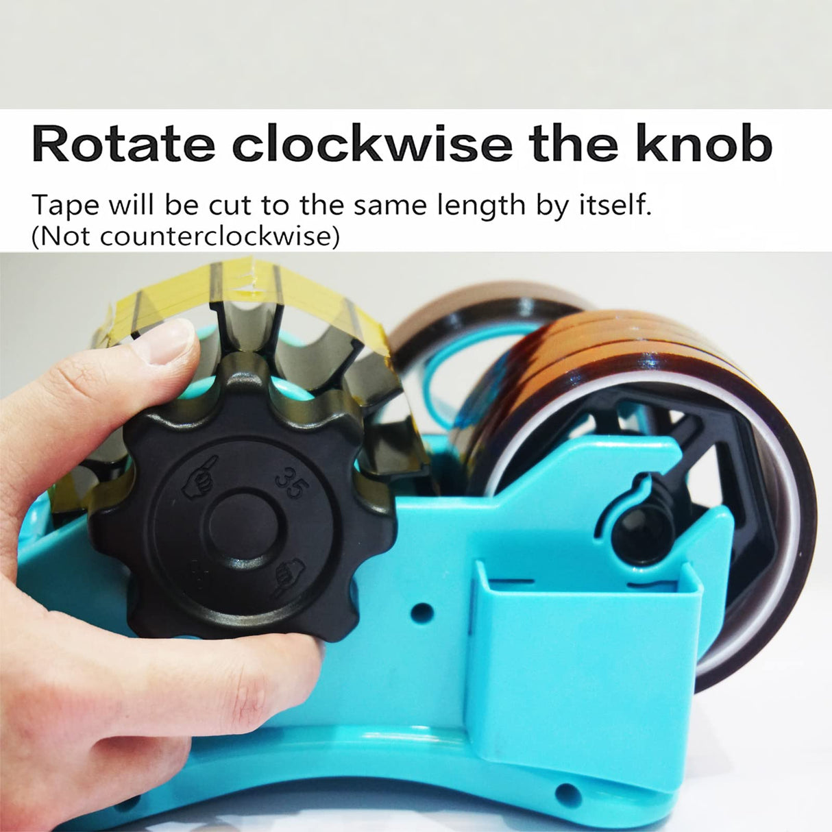 Blue Heat Tape Dispenser Sublimation - Multiple Roll Cut Heat Tape Dispenser to PreCut Heat Transfer Tape Heat Resistant Tape, Semi-Automatic Tape Dispenser Manual Video & 1" Core for Scotch Tapes SHDSL