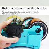 Blue Heat Tape Dispenser Sublimation - Multiple Roll Cut Heat Tape Dispenser to PreCut Heat Transfer Tape Heat Resistant Tape, Semi-Automatic Tape Dispenser Manual Video & 1" Core for Scotch Tapes SHDSL