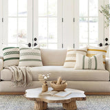 MIULEE Set of 2 Sage Green Boho Decorative Pillow Covers 18x18 Inch Farmhouse Rustic Couch Throw Pillows Modern Summer Cotton Cushion Covers Retro Cute Macrame Woven Home Decor for Bed Sofa Chair MIULEE