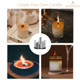 BEADNOVA Wood Candle Wick Clips 50pcs Wood Wick Base Sustainer Tabs for Candle Making and DIY (16mm/ 0.6 inch) BEADNOVA
