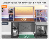 ODK 66" Reversible L Shaped Gaming Desk with LED Lights and Power Outlets in Grey Oak ODK