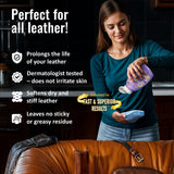 Leather CPR Cleaner and Conditioner - Made in USA, Leather Furniture Cleaner and Conditioner for Couch, Purses, Shoes, Jackets, Cars, Leather Restore -18oz Leather CPR