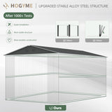 HOGYME 8 x 12 FT Outdoor Storage Shed, Large Metal Tool Sheds with Updated Frame Structure and Lockable Doors, Garden Shed for Backyard Garden Patio Lawn, Grey HOGYME