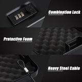 Dalmbox Gun Safe for Pistols X Large, 11 x 7 x 3 Inches, Handgun Lock Box with Combination Lock Portable Travel Pistol Safe for Car, Home, Travel Dalmbox