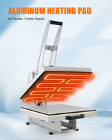 CREWORKS Auto Open Heat Press Machine, 16"x20" Clamshell Heat Press with Slide Out Base, 1600W Digital Sublimation Printer for T Shirts Bags Mouse Pads More, Heat Transfer Machine for Gifts Business CREWORKS