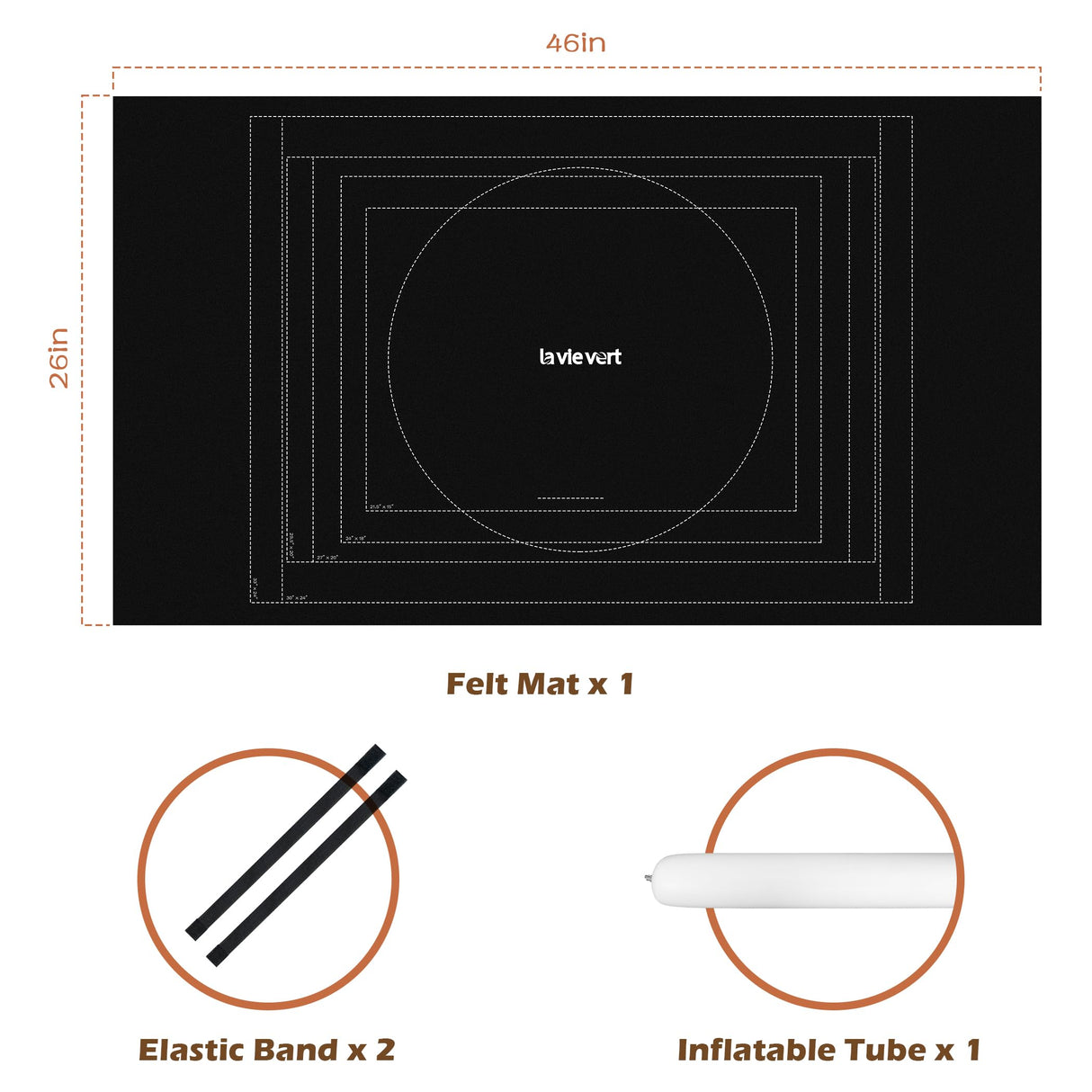 Lavievert 1500 Piece Jigsaw Puzzle Mat Roll Up with Unique Auxiliary Line Design, Portable Puzzle Board for Adults & Kids, Non-Slip Puzzle Keeper Storage Saver for 1500 1000 500 Piece Puzzles LAVIEVERT