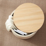 Ornavo Home 22 inch Large Round Ottoman Coffee Table Storage Ottoman with Wooden Lift Off Lid, Ottoman with Storage for Living Room, Bedroom and Office, Velvet Cream Ornavo Home