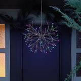 Alpine Corporation 16"H Indoor Holiday 3D Snowflake Hanging Ornament with LED Lights, Silver Alpine Corporation