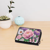 JZHYOAN DIY Diamond Art Credit Card Holder for Woman, Small Wallet Coin Purse Keychain Zipper Business Anti-demagnetization Card Holder Wallet Family Adult Man JZHYOAN