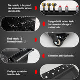 BHB 3 Tier Rolling Tool Cart Box On Wheels with Lockable Drawer, Heavy Duty Capability Tool Cart for Mechanics, Large Storage Organizer Utility Cart, for Garage Warehouse Repair Shop, 350 Lbs Load BHB