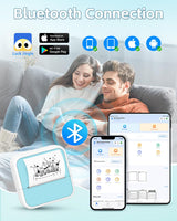 Sticker Printer - Printpods Mini Printer with Stickers, Print Pod, Bluetooth Inkless Printer, Sticker Maker, Portable Thermal Printer for iphone, Impresora Portátil for Notes, Journal, DIY, Kids Gift Anycash