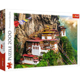 Trefl Tiger's Nest, Bhutan 2000 Piece Jigsaw Puzzle Red 38"x27" Print, DIY Puzzle, Creative Fun, Classic Puzzle for Adults and Children from 15 Years Old Trefl