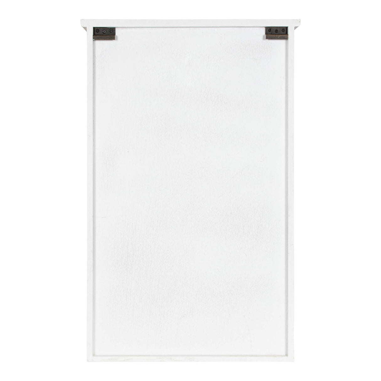 Kate and Laurel Hutchins Decorative Farmhouse Wood Wall Storage Cabinet with Window Pane Glass Door, Rustic and White Kate and Laurel