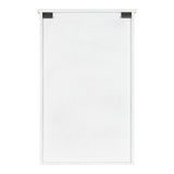 Kate and Laurel Hutchins Decorative Farmhouse Wood Wall Storage Cabinet with Window Pane Glass Door, Rustic and White Kate and Laurel