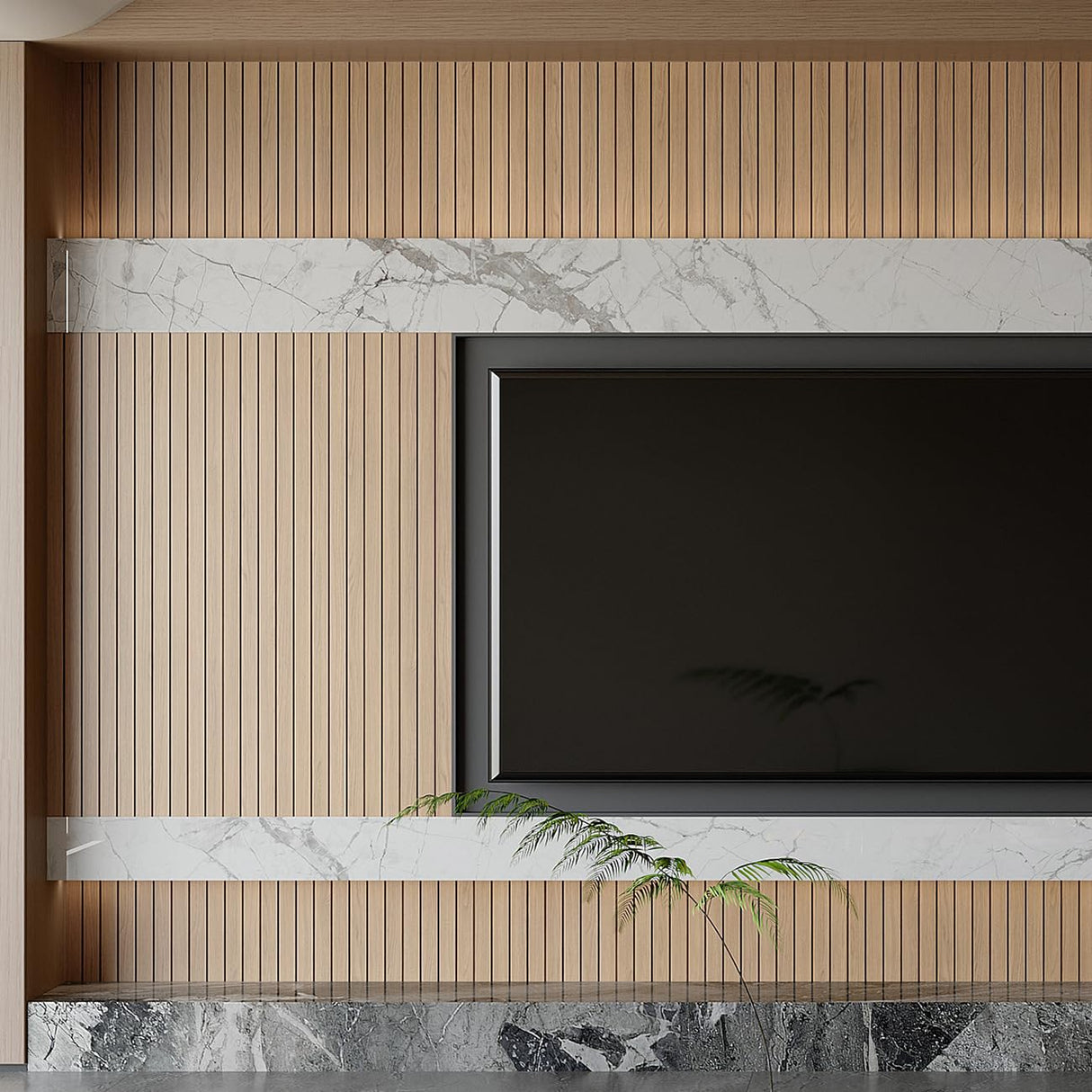 Yutianli PVC Slat Wall Panel Peel and Stick 118"x 15.7" Faux Wood Slat Panel Artificial Oak Wood Grain Self-Adhesive Soundproof 3D Wall Panel for Walls and Ceilings Yutianli