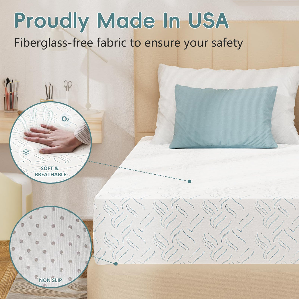 Full Memory Foam Mattress, 10 Inch Memory Foam Mattress in a Box, Fiberglass Free, Medium Feel, Breathable Cooling Layers, Certified Safe Materials for Pressure & Pain Relief, Soft and Comfortable Hoowlpoen