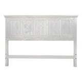 OSP Home Furnishings Farmhouse Basics King Headboard Only, Rustic White Finish OSP Home Furnishings