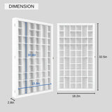 ILOT Shot Glass Display Cabinet Solid Wood - Large Display Case for Collectibles | Man Cave Accessories | UV Protection Acrylic Door | Wall Mounted ILOT