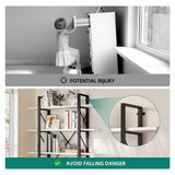 YITAHOME 5 Tier Bookshelf, Freestanding 5 Shelf Bookcases and Bookshelves, Modern Minimalist Furniture Open Display Storage Shelves Books Organizer for Living Room Bedroom Home Office, White YITAHOME