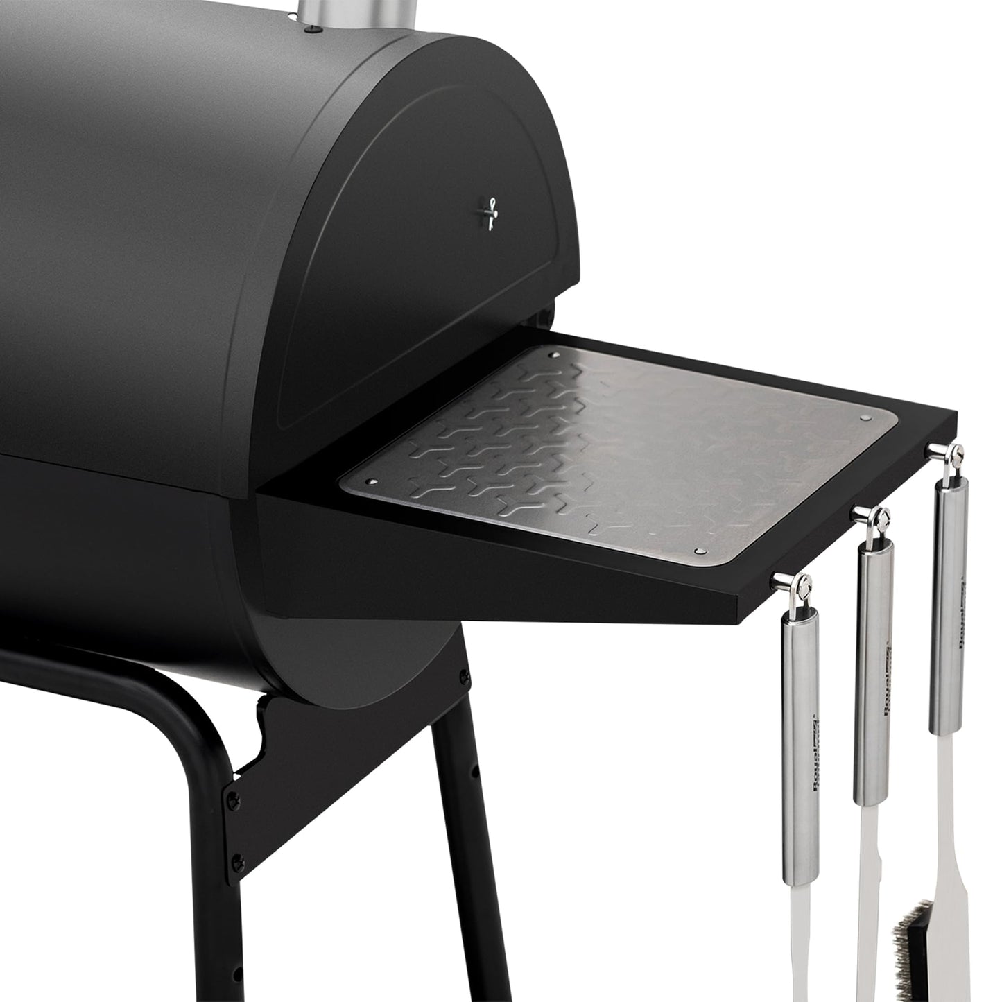 Royal Gourmet CC1830M 30-Inch Barrel Charcoal Grill with Offset Smoker & Warming Rack, Outdoor BBQ Grill with 811 Sq. In. Cooking Space for Backyard, Patio and Parties, Black